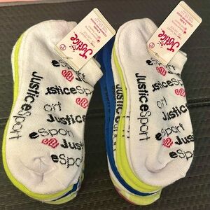 Justice 6 Pack Multicolored No-Show Socks (12pairs)